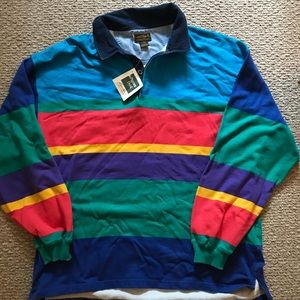 Vintage Eddie Bauer colorblock shirt men’s XL NWT